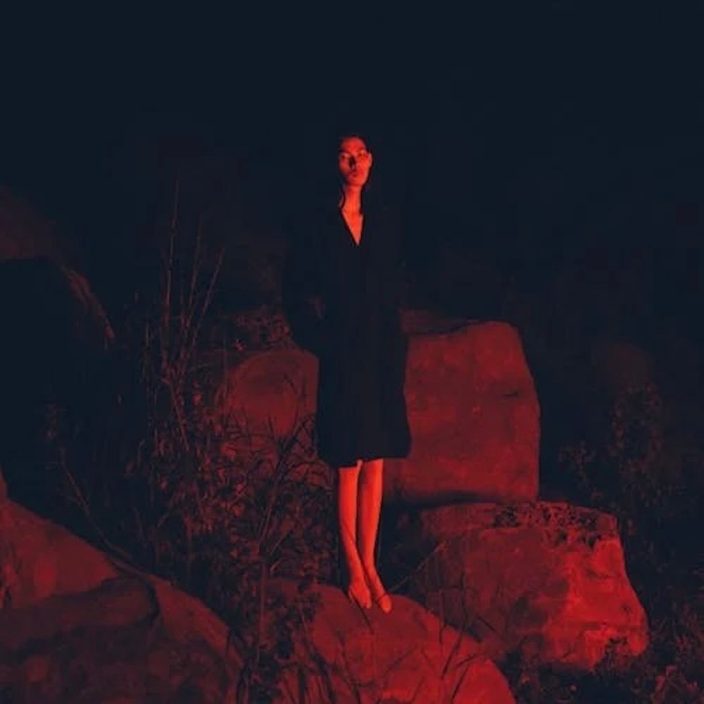 dark red night woman